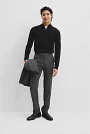 Australian Merino Long Sleeve Vam Half Zip Knit