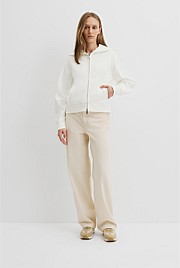 Australian Good Earth Cotton Zip Through Hooded Sweat