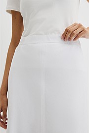 Organically Grown Linen Pull On Midi Skirt