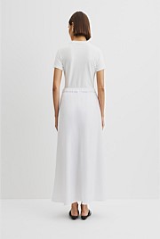 Organically Grown Linen Pull On Midi Skirt