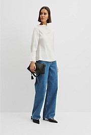 Draped Long Sleeve Shirt