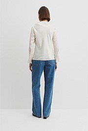 Draped Long Sleeve Shirt