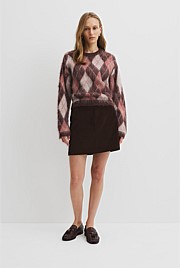 Argyle Crew Neck Knit