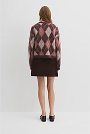 Argyle Crew Neck Knit
