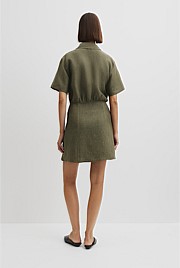 Organically Grown Linen Mini Linen Shirt Dress