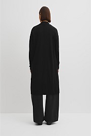 Lightweight Merino Wool Longline Cardigan