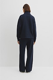 Australian Good Earth Cotton Zip Neck Sweat