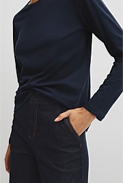 Australian Good Earth Cotton Textured Slub T-Shirt