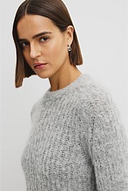 Fluffy Crew Neck Knit