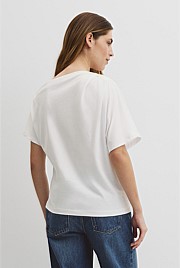 Australian Cotton One Shoulder T-Shirt