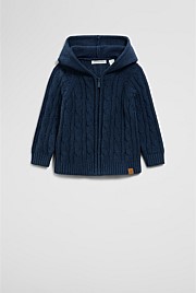 Hooded Zip Through Cardigan