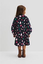 Long Sleeve Fruit Cord Dress