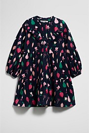 Long Sleeve Fruit Cord Dress