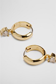 Heart Crystal Hoop Earring