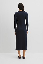 Long Sleeve Henley Dress