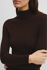 Wool Silk Roll Neck