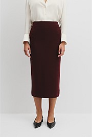 Compact Wool Knit Skirt