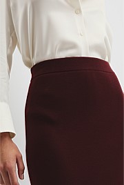 Compact Wool Knit Skirt