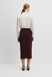 Compact Wool Knit Skirt