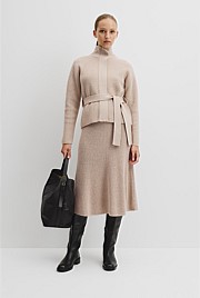 Australian Cotton Blend Belted Knit Jacket