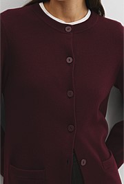Compact Wool Longline Cardigan