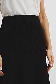 Australian Cotton Blend Knit Midi Skirt