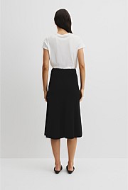 Australian Cotton Blend Knit Midi Skirt