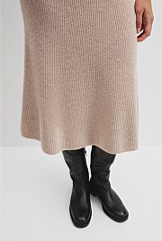 Australian Cotton Blend Knit Midi Skirt