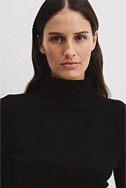 Wool Silk Roll Neck