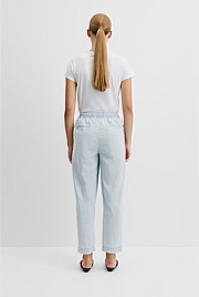 Tapered Chambray Pintuck Pant