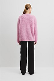 Long Sleeve Fluffy Crew Knit