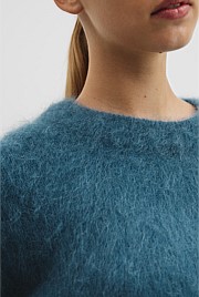 Long Sleeve Fluffy Crew Knit