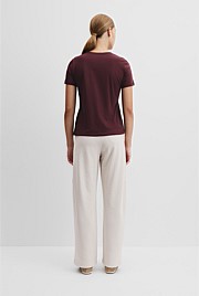 Australian Good Earth Cotton Slub Short Sleeve T-Shirt