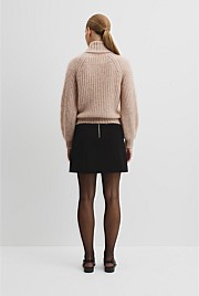 Lofty Merino Wool Funnel Neck Knit