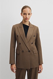 Pinstripe Double Breasted Blazer