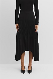 Plisse Midi Skirt