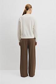 Tipped Crew Neck Knit