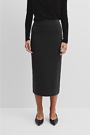 Compact Wool Knit Skirt