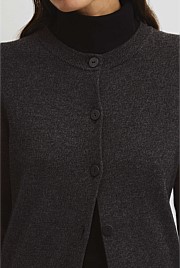 Compact Wool Longline Cardigan