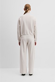Australian Good Earth Cotton Zip Bomber Sweat