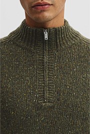 Merino Nep Quarter Zip Knit