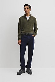Merino Nep Quarter Zip Knit