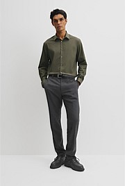 Slim Fit Stretch Cotton Shirt