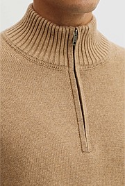 Australian Good Earth Cotton Half Zip Knit