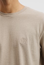 Brushed Melange Cotton T-shirt