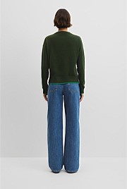 Tipped Crew Neck Knit