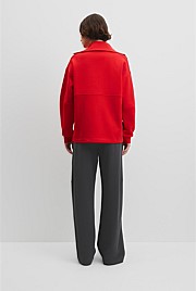 Australian Cotton Zip Neck Placket Sweat