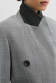 Glen Check Double Breasted Blazer