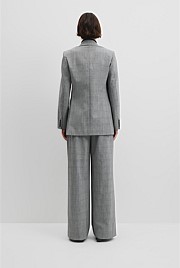 Glen Check Double Breasted Blazer