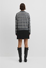 Australian Cotton Blend Stripe Knit Polo